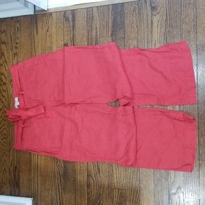 Banana Republic Tie belt Linen Coral Pants